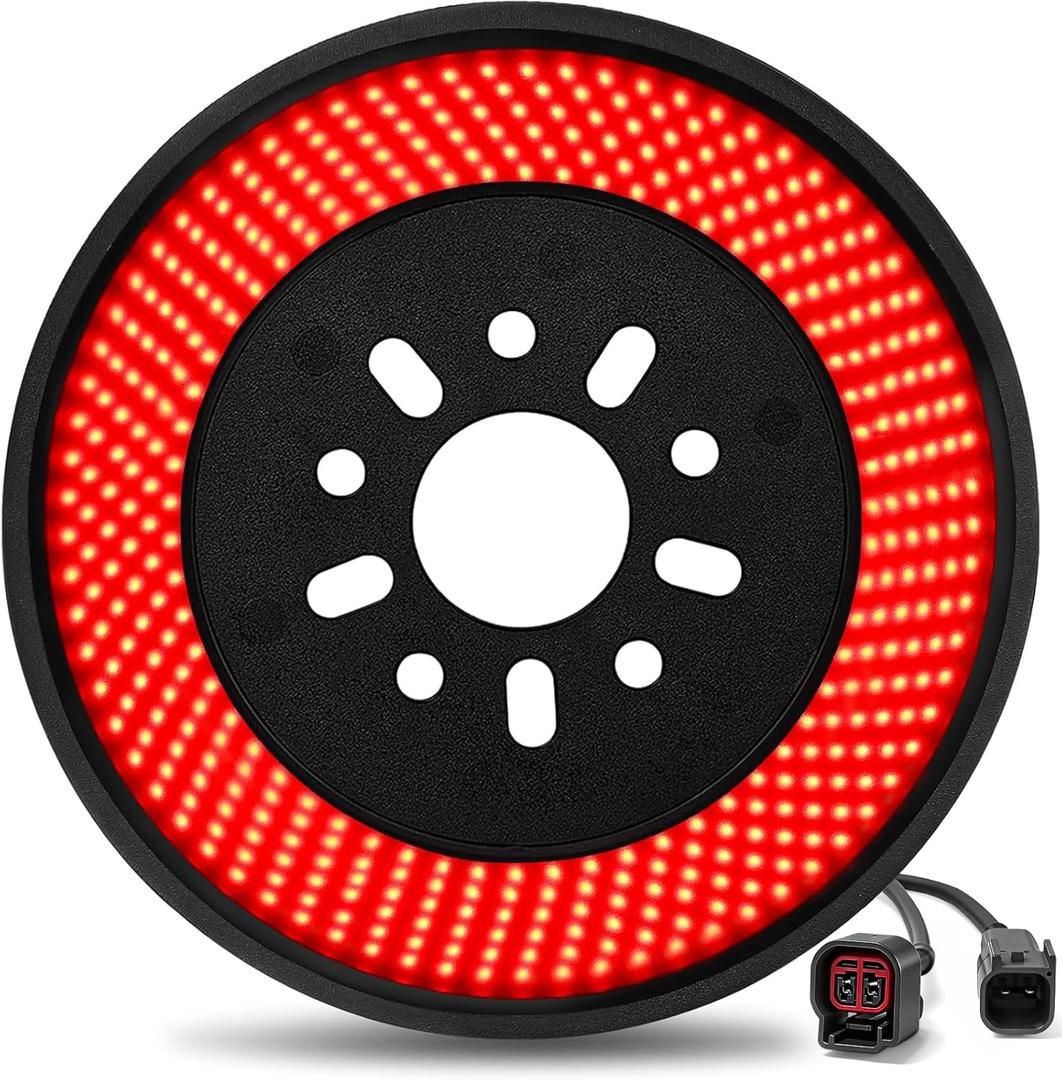 Spare Tire Brake Light, 3rd Third Brake Light Plug & Play, 405PCS LED Rear Wheel Light Super Bright Tail Light Red Ring Brake Light for 2007-2018 Jeep Wrangler JK JKU Accessories