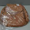 KKXIU Quilted Trendy Leather Backpack Purse for Women and Ladies Shoulder Travel Daypacks Bags (Brown)