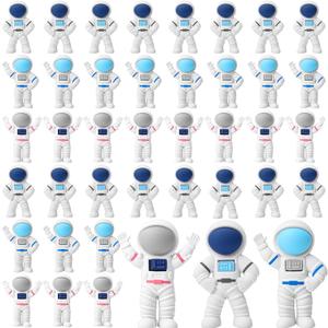 48 Pcs Space-Themed Eraser Astronaut Figure Party Favors Outer Party Favors for Prizes Supplies (Astronaut)