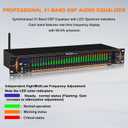 Equalizer for Home Stereo Audio System, Professional 31-Band Graphic Equalizer Rack Mount Music Digital EQ Studio Equalization with Spectrum Analyzer Display & Noise Reduction
