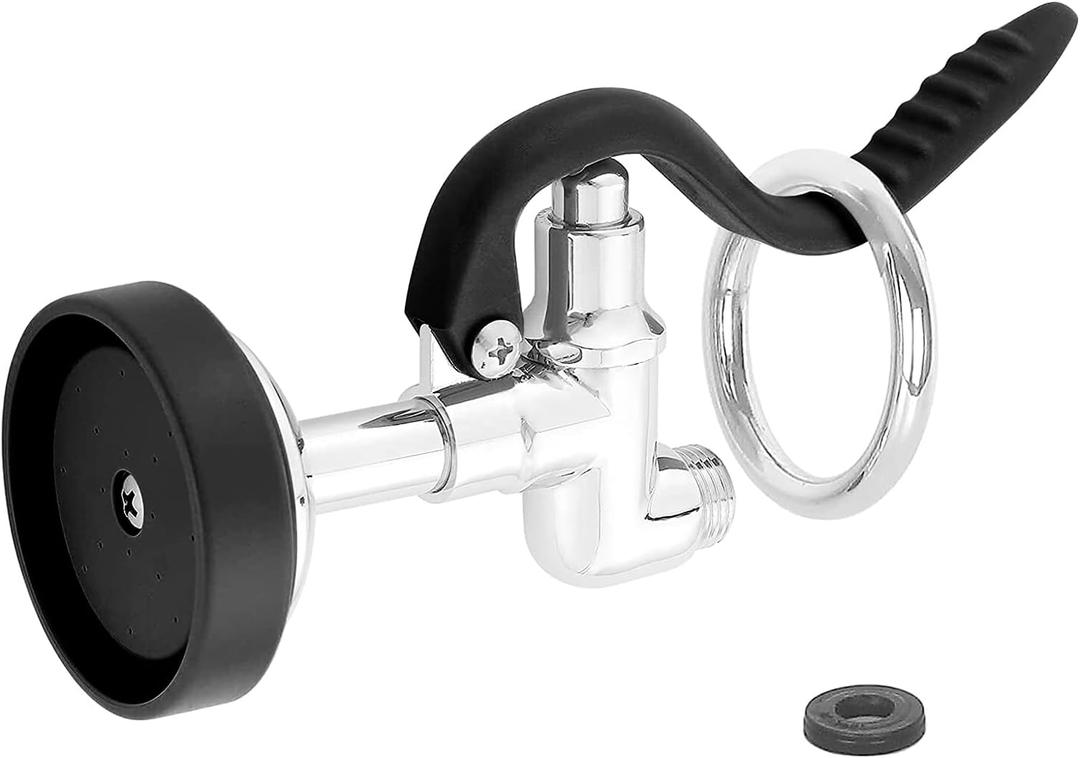 Spray Valve for Use in Commercial Kitchen. Pre Rinse Sprayer Replacement Kit for Pre Rinse Faucet with 1.42 GPM Flow Rate - Black