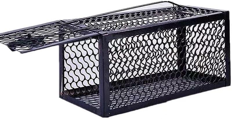 Humane Rat Trap Cage, Large Metal Mesh Live Capture, Auto-Reset Smart Trigger System for Rodent Control