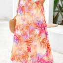 PRETTYGARDEN Women's 2025 Summer Flowy Wide Leg Palazzo Pants Dressy Casual Elastic High Waisted Pockets Boho Beach Trousers (Floral White Multicolored,Small) (S)