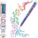 Ooly 6 Colors in 1 Gel Pen, Retractable Gel Pen with 6 Unique Colors, 0.7mm Nib for Fine Lines, Clickable and Smooth for Writing and Doodling, School Supplies
