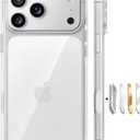 TORRAS Shockproof for iPhone 17 Pro Max Case with Camera Control Button, [12FT Military Grade Drop Protection] Soft Touch & Transparent Slim 17 Pro Max Case with DIY Buttons, Crystal Clear