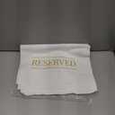 Buryeah Reserved Chair Signs Church Pew Reserved Sign Seating Placeholder with Printed Words for Weddings Parties Celebrations Receptions Church or Event, White, Gold, 12 Pcs 