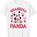 Grandma Panda Her Birthday Love Heart Grandmother Bear Lover T-Shirt,Small