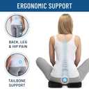 Everlasting Comfort Car Seat Cushion for Driving - Wedge Car Cushion for Office, Travel, Gaming Chair Memory Foam Driver Booster for Short People, Non-Slip, Washable Cover, Back & Sciatica Relief