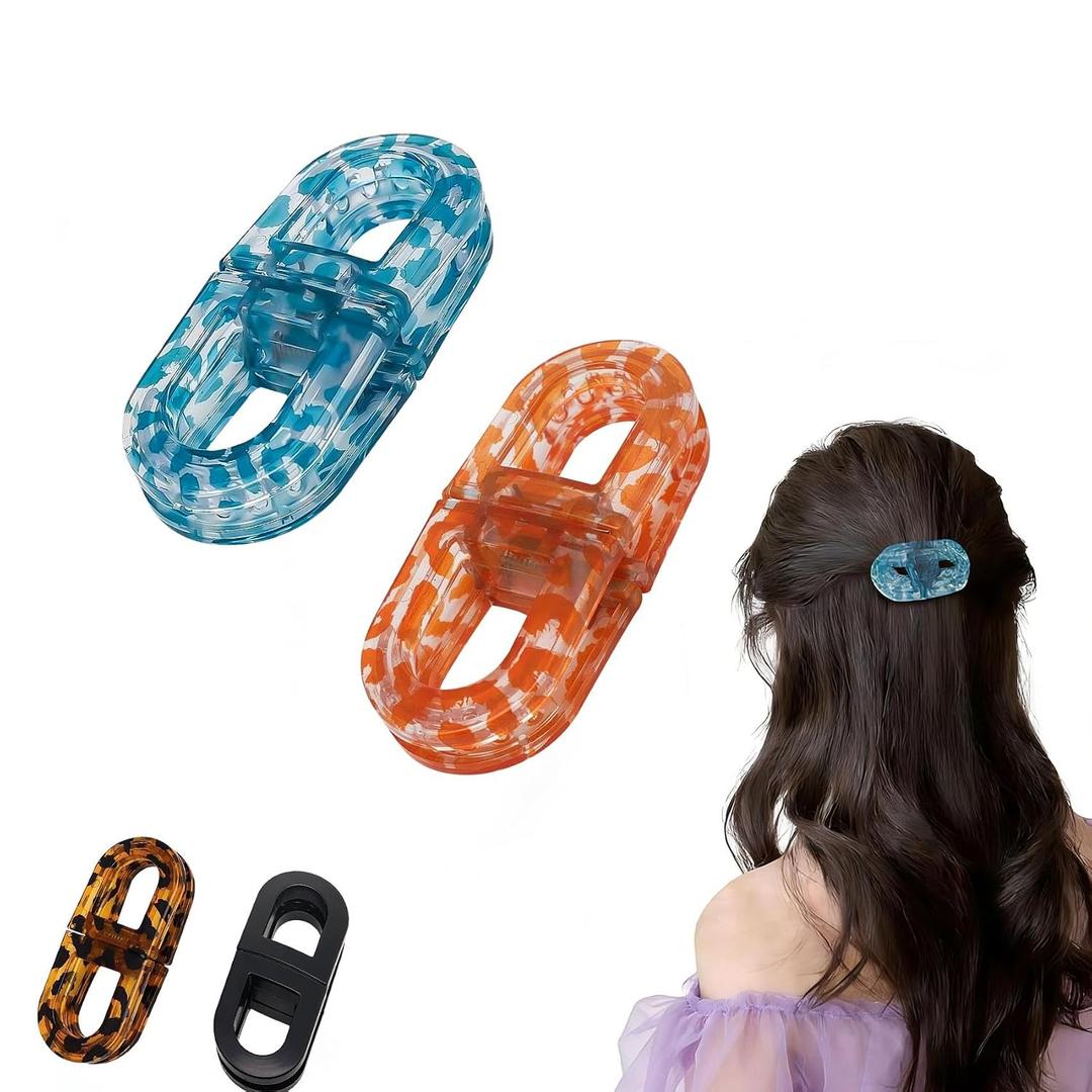 3 x Magnetic Hair Clips 2026,Strong Hold No-Slip Magnetic Hair Styling Clips,No Crease for Women Home & Everyday Fashion Hairstyle. 2 Pack (Blue+Orange)