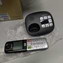 Panasonic Cordless Phone, Easy to Use with Large Display and Big Buttons, Flashing Favorites Key, Built in Flashlight, Call Block, Volume Boost, Talking Caller ID, 1 Cordless Handset - KX-TGU430B (Black)