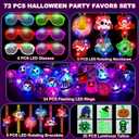 72 Pack Halloween Party Favors for Kids, Halloween Glow in the Dark Toys Halloween Toys Bulk for Halloween Party School Classroom Prizes Goodie Bags Trick or Treats Gifts