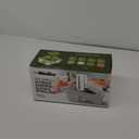 Mueller Pro-Series All-in-One, 12 Blade Mandoline Slicer for Kitchen, Food Chopper, Cucumber Slicer and Spiralizer, Cutter, Dicer, Grater, Gifts for Mom, Kitchen Essentials, White Sand/Green