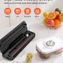 75KPa Vac Sealer, 6-in-1 Modes, Digital, Cutter +10 Bags