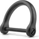 TISUR Titanium Car Key Rings,Heavy Duty D Ring Keychain Ring Keyring Keyfob Key Holder, Car Key Fob Key Chain Accessories (XL, Black)