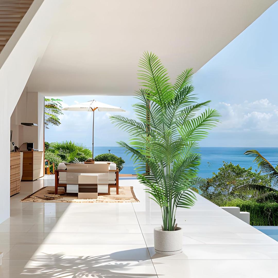 AnTing 6ft Artificial Palm Tree Indoor Decor with 15Trunks Plant Tall Fake Tropical Palm Tree in Pot Faux Areca Palm Tree for Home Office Living Room Decor Gift1pack AnTing 6ft Artificial Palm Tree Indoor Decor with 15Trunks Plant Tall Fake Tropical Palm Tree in Pot Faux Areca Palm Tree for Home Office Living Room Decor Gift1pack