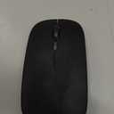 Wireless Bluetooth Mouse, Rechargeable, LED, Silent, Ultra-thin Design (Bluetooth 5.2 and 2.4GHz USB Receiver) | Portable Computer Mouse for Laptops, iPads, MacBooks and Apple Devices (Black)