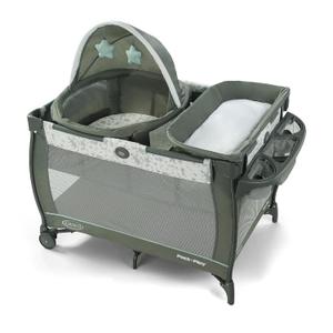 Graco Pack n Play Travel Dome Playard, Portable Bassinet with UV Canopy, FullSize Infant Bassinet, Diaper Changer