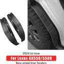 Rear Wheel Mud Flaps for 2024-2027 Lexus GX550 and 550H no-Drill Mounting