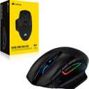 Corsair Dark CORE RGB PRO Wireless/Wired FPS MOBA Gaming Mouse 18,000 DPI, Fast Response Time, 8 Programmable Side Buttons, Dynamic Multi-Color Backlighting Black