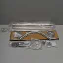 Corner Shower Curtain Rod, Brushed Nickel [39"-69"] x [55"-85"] Adjustable L Shaped Shower Rod No-Sagging 90 Degree Curved Curtain Rod for Bathroom Bathtub with 12 Ring Hooks & Ceiling Support