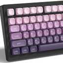 Womier MOA Keycaps Japanese, PBT Keycaps 60 75 100 Percent,Cute Dye-Sublimation 134 Keys Custom Keyboard Key Cap for Cherry Gateron MX Switches Mechanical Keyboards, Gradient Purple