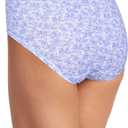 Jockey Women's Underwear Plus Size 100% Cotton Elance Brief - 3 Pack, Midnight Iris/Bouquet Bloom/Frothy Blue, 9