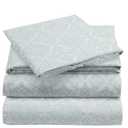 Mellanni Sheet Set Iconic Luxury Brushed Microfiber, Deep Pocket Sheet, 3 Piece Twin Laced Sky Blue