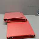 1-Inch Round Ring Binder, Standard 3 Ring Binder Fit Letter Size Paper, Presentation View Binders, 6-Pack, Red