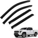 Tacoma Rain Guard - Window Visors for Toyota Tacoma 2024-2026, Out-Channel Side Window Rain Guards for Tacoma Accessories, 4PCS, Black, Car Accessories