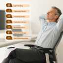 Knee Massager, 3-in-1 Cordless Portable Massager, 3 Vibration Modes and 3 Heating Levels, LED Screen with Adjustable Straps for Family and Friends (Snow-white)