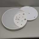 Flush Mount Ceiling Light, 30W Large Modern LED Ceiling Lights, 3000K/4500K/6500K Selectable, Moon and Star Ceiling Light Fixture for Bedroom Kitchen Dining Room(15.75 Inch)