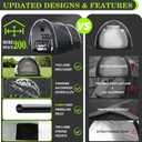 Happy Travel Bike Storage Tent Shed, Outdoor Waterproof Bicycle Covers Shelter with Window for Bikes,Oversized Outside Portable Sheds for Lawn Mower,Garden Tools, Arch-8x7x5.6ft