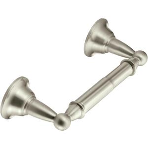 Moen DN6808BN Sage Traditional Double Post Spring-Loaded Toilet Paper Holder, Brushed Nickel (Pack of 1)