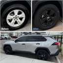 Set of 4 17 inch ABS Wheel Skins for 2019-2025 Toyota RAV4, Wheel Covers Compatible with 19-25 Toyota Rav4 - Gloss Black, Snap-on Wheel Skin Replacement Set