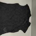 SweatyRocks Women's Floral Lace Cap Sleeve T Shirts Cut Out Mock Neck Fitted Cheongsam Tops (Black, L)