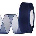 3 Pack molshine 50 Yards x 1 Inch Shimmer Sheer Organza Ribbon,Chiffon Fabric Ribbons for Bouquets Garland,Bowknot,Wedding,Gift Wrapping,Hair,Crafts,Decoration (Navy Blue)