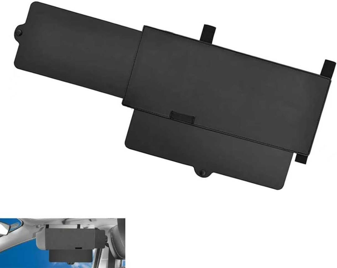 Sun Visor Extender for Car, Universal Clip-On Visor Extender Attachment, Anti-Glare Side Sun Blocker for Car Truck SUV, Automotive Interior Sun Protection (Black)