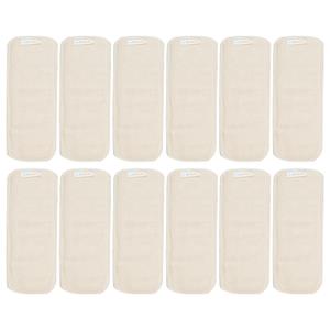 ALVABABY 12PCS Newborn Cloth Diaper Inserts - 4 Layers, Reusable, Overnight 12SMB