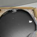 FramePro Large Round Wooden Coffee Table Trays 20" - Multi-Functional Home Decor Ottoman Serving Platter Black