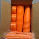 Suertestarry 36 Pack Plastic Reusable Cups 24oz Bulk Tumblers with Lids and Straws for Adults Kid Women Party, Smoothie Cups for Iced Coffee Travel Cup (Orange)