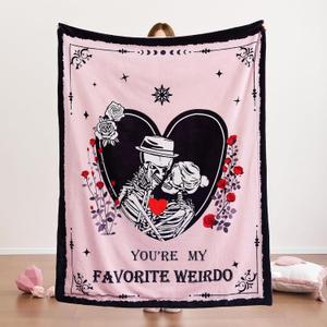 Janzza Romantic Love Blanket - Light Pink Throw Blanket for Men Women Girlfriend Boyfriend Couple, I Love You Gift for Him/Her Wedding, Engagement, Birthday, Valentines Day 50"x 60"