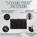 Airplane Seat Organizer to Clip onto Airplane Seat Pocket | Travel Essentials Accessory with Improved Universal Compatibility (15 x 9 Inches)