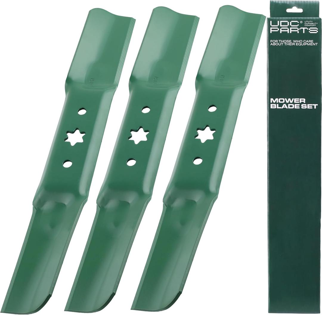 Medium Lift Mulching Blades 942-05052A 50 Inch for Cub Cadet, Troy Bilt, Craftsman, MTD Replaces OEM no. 742-05052A 490-110-M155 RZT XT1 ZT1 LT50 XT2 ZT2 L50 LX50 S50 GT50 Z550 T260 / 3 Pack