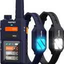 PATPET Dog Training Collar with Remote, 4200Ft E-Collar with LED Light, 3 Training Modes Beep, Vibration, Static, Rechargeable Electric Collar for Medium Large Dogs