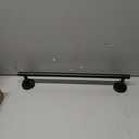 Matte Black Towel Bar 18 Inch – SUS304 Stainless Steel Wall Mounted Bathroom Towel Rack, Single Layer Rod, Rustproof Hand Towel Bar for Bathroom, Kitchen, Toilet – Installation Hardware Included