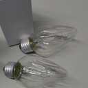 F15 40W Incandescent Light Bulbs, Daylight White 5000K,ge Light Bulbs 40 watt,Dimmable,E26 Medium Base,Vintage Wrinkle Glass Cover,4 Pack