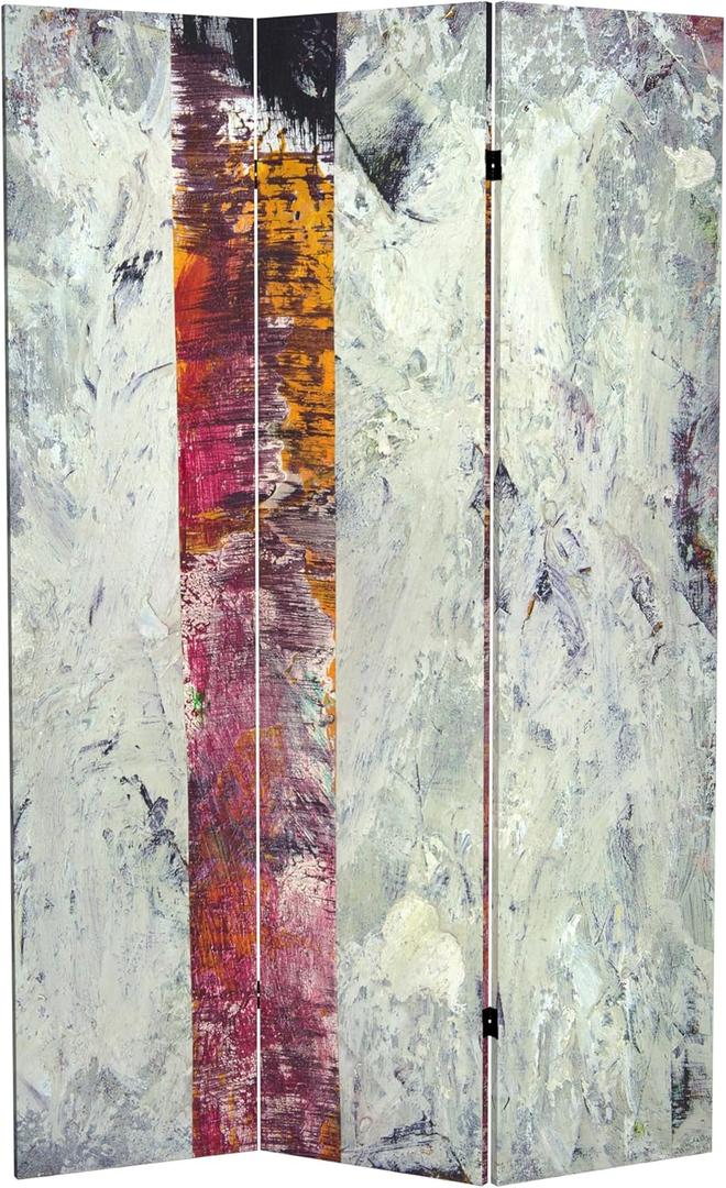 Red Lantern 6 ft. Tall Double Sided Undersea Canvas Room Divider, Green, Blue (November Light)