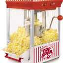 Nostalgia Popcorn Maker Machine - Professional Tabletop With 2.5 Oz Kettle Makes Up to 10 Cups - Vintage Popcorn Machine Movie Theater Style - Red/White