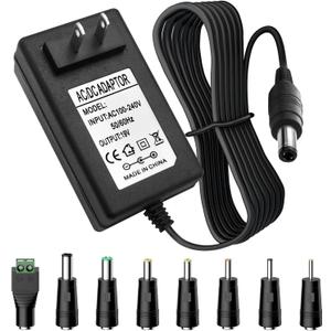 19V 2.1A 2A 40W AC Adapter Wall Charger Universal DC in 19V Power Supply Cord with 8 Tips Barrel 19 Volts 2 Amps 2000mA Compatible HP,Harman Kardon Soundbar,LG Monitor TV 1.3a/Aoc/Asus Monitor & More