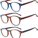 NORPERWIS 5 Pairs Reading Glasses - Standard Fit Spring Hinge Readers Glasses for Men and Women (5Color, 1.75, x)